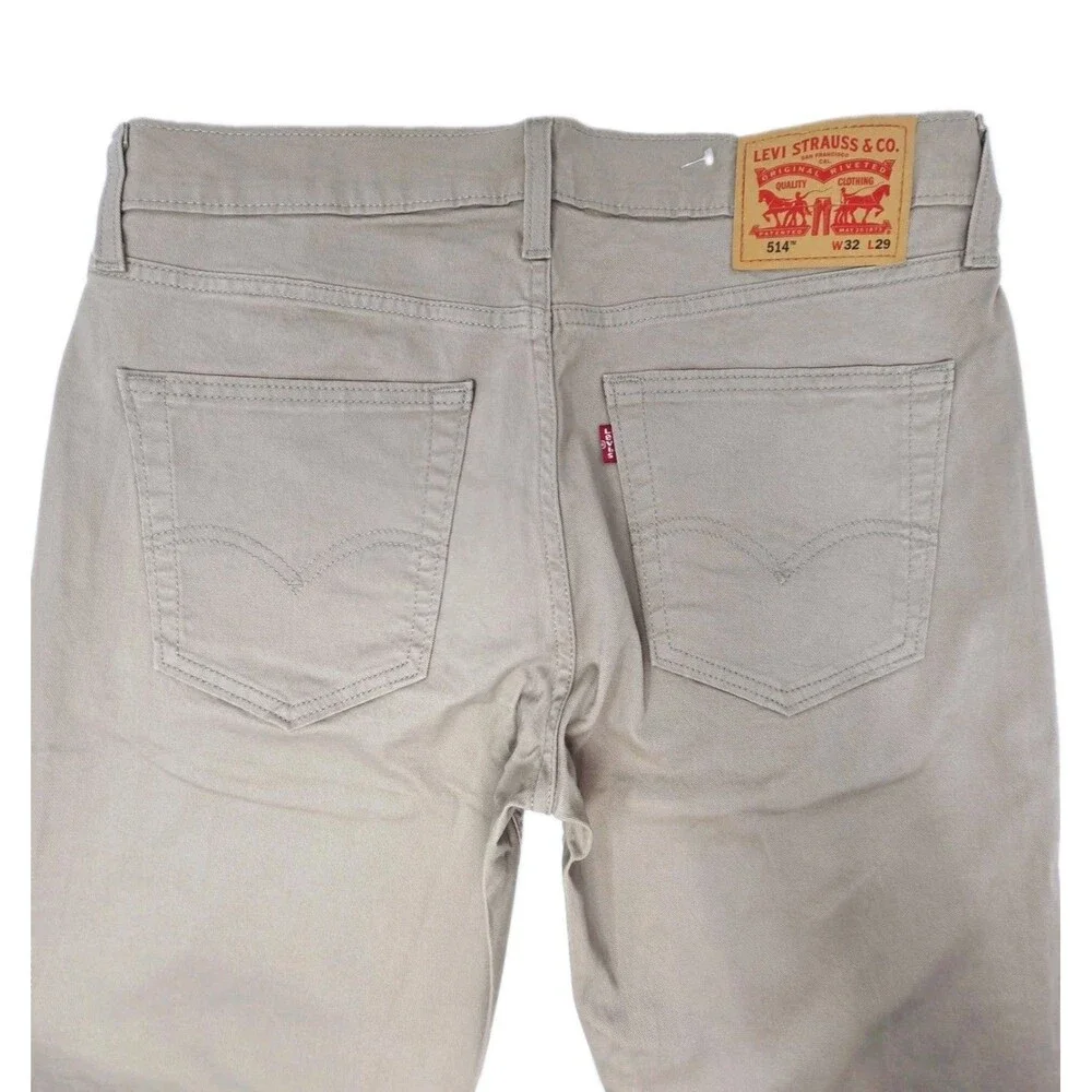 Levi's Men's 514 Straight Fit Cotton Twill Pant Khaki Beige Stretch Size 32x29